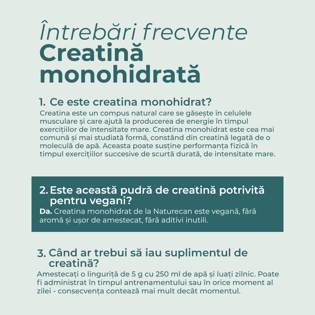 cum sa iau creatina monohidrata
