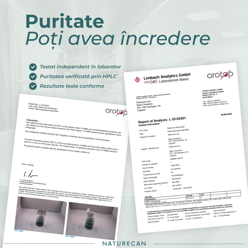 resveratrol testare