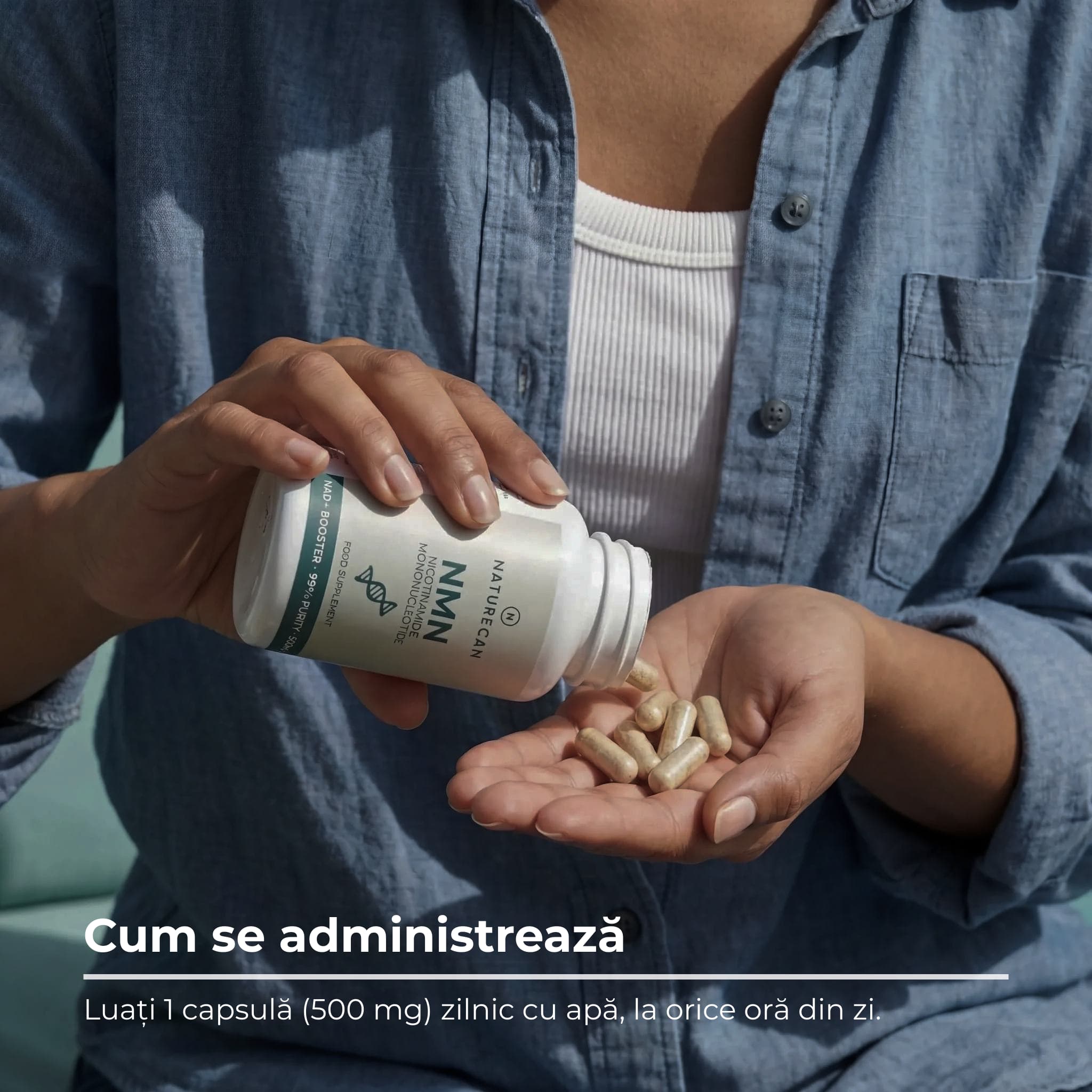 Cumpără NMN Supliment - 500mg NMN, 99% puritate | Naturecan RO