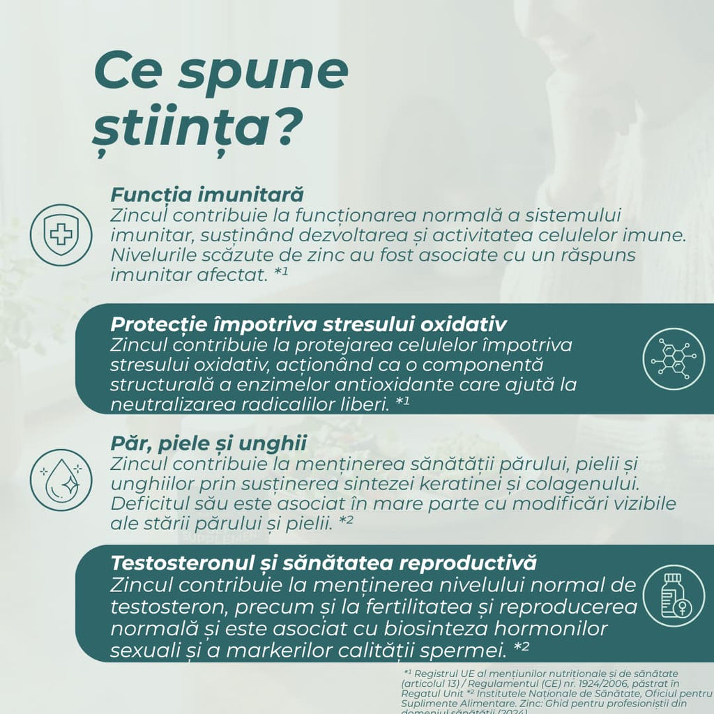 zinc beneficii