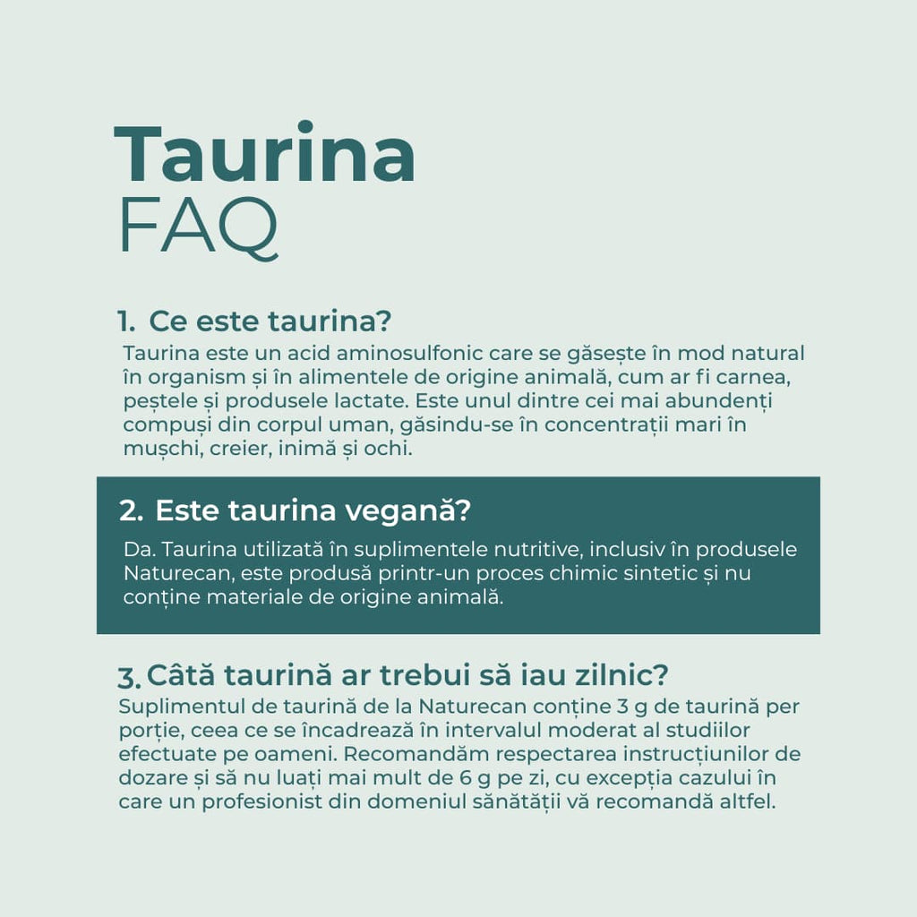 ce este taurina din energizant
