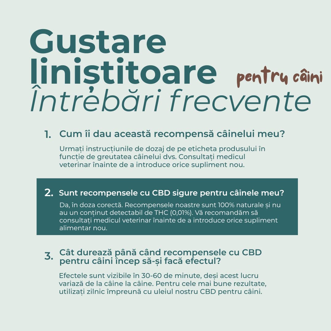 Recompense CBD Calmantă Pentru Câini